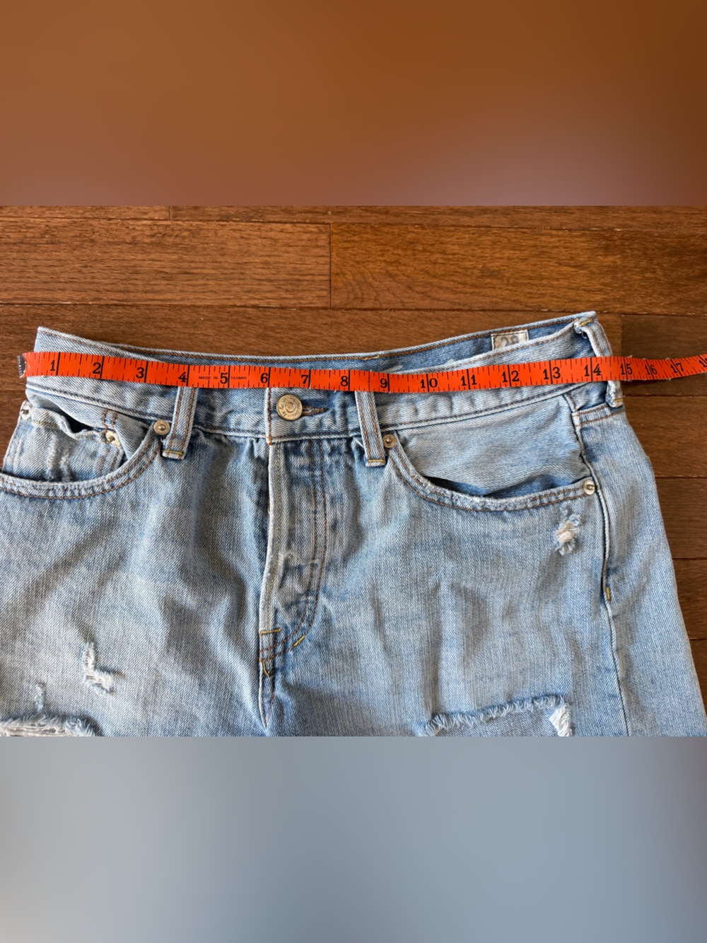 We The Free Distressed Denim Cutoff Shorts - Picture 6 of 8